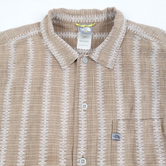 The North Face Linen Cotton A5 Series Shirt Men's Medium Lightweight Button Up - Picture 6 of 9